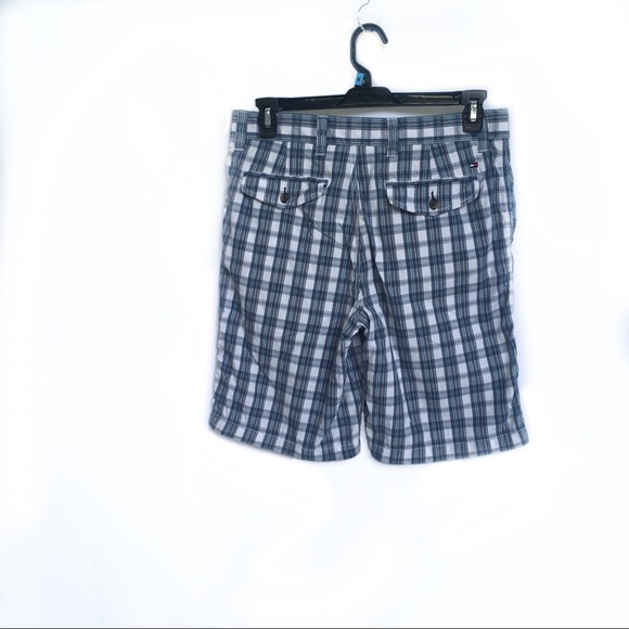 Tommy Hilfiger Men’s Madrid Shorts Plaid Blue Size 32 - Picture 2 of 5